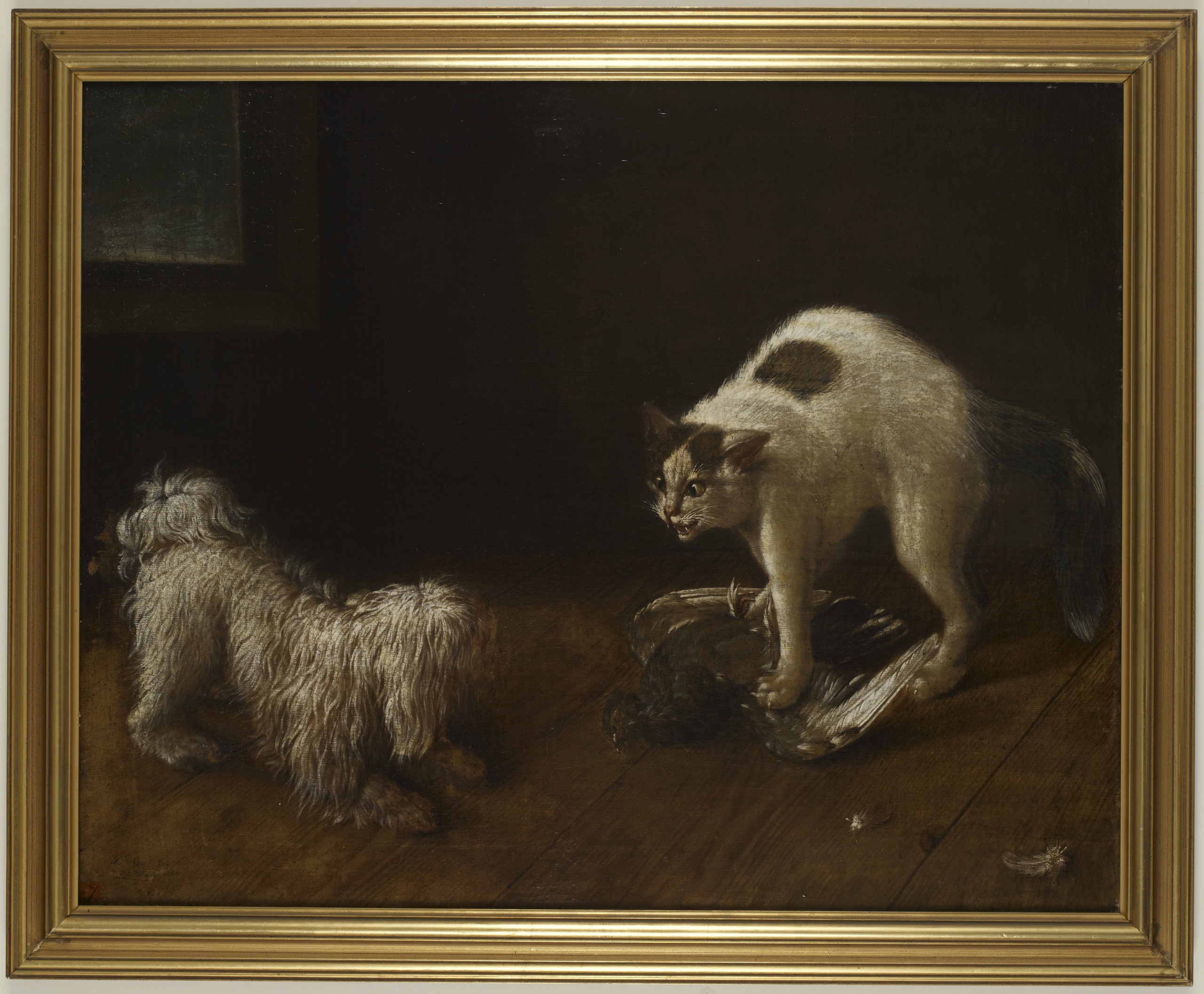 Собака и кошка. 1788. Холст; масло. 66 х 82, 5. Национальный музей Финляндии.